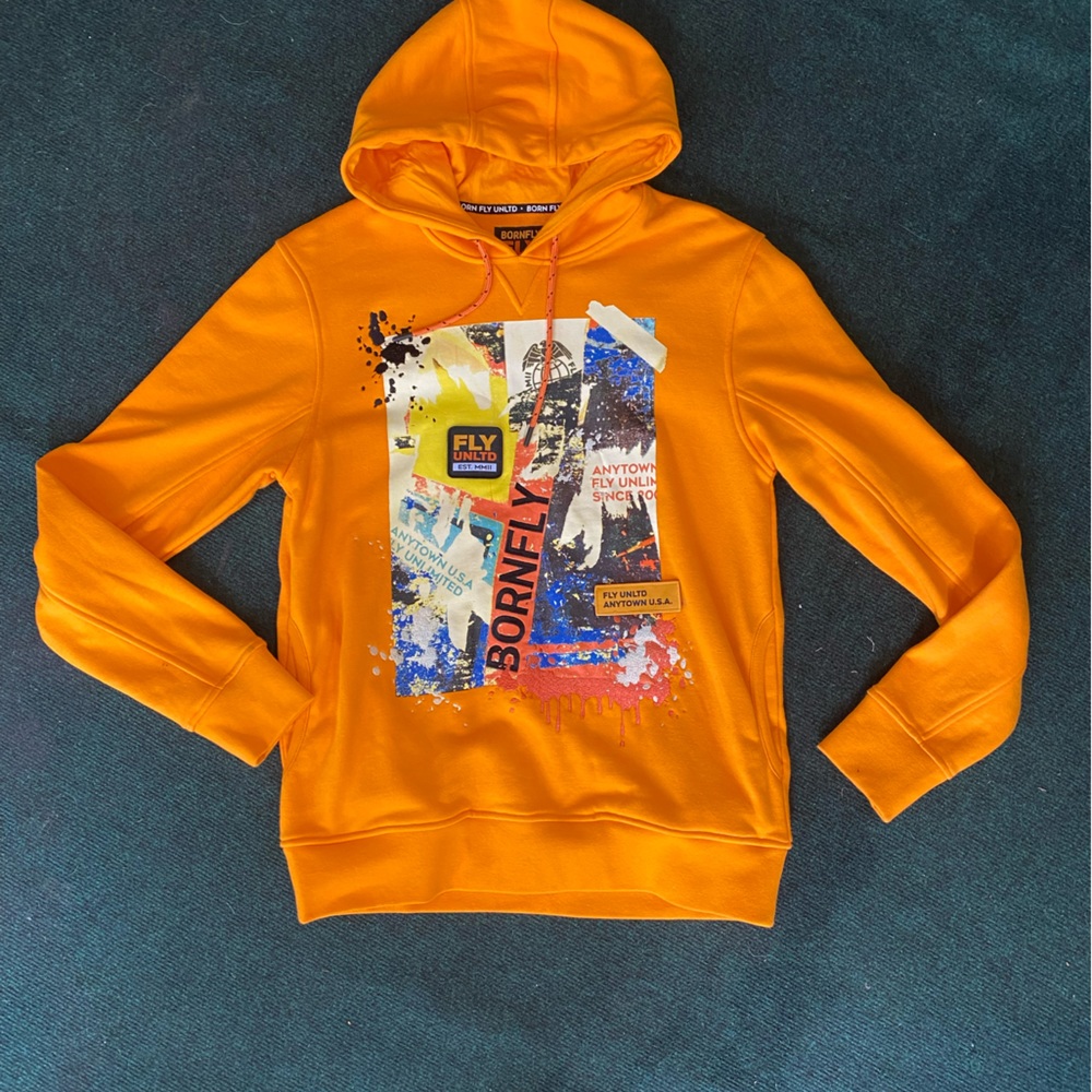 Born fly orange sweatshirt